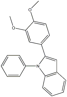 2-(3,4-dimethoxyphenyl)-1-phenylindole 구조식 이미지