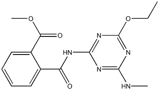 Methyl 2-[(4-ethoxy-6-methylamino-1,3,5-triazin-2-yl)carbamoyl]benzoate Structure