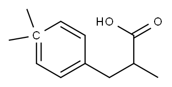3-[1,1-dimethylphenyl-4-]-2-methyl-propionic acid 구조식 이미지