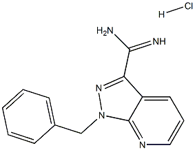 1-benzyl-1H-pyrazolo[3,4-b]pyridine-3-carboximidamide hydrochloride Structure