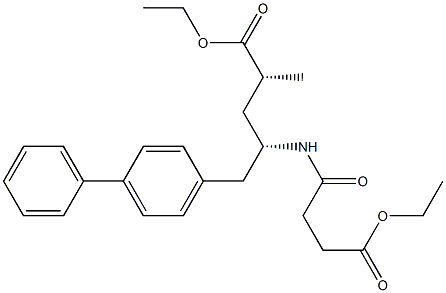 ethyl(2R,4S)-5-([1,1'-biphenyl]-4-yl)-4-(4-ethoxy-4-oxobutanamido)-2-methylpentanoate 구조식 이미지