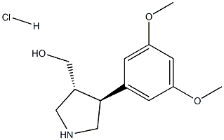 [(3R,4S)-4-(3,5-DIMETHOXYPHENYL)-3-PYRROLIDINYL]METHANOL HYDROCHLORIDE Structure