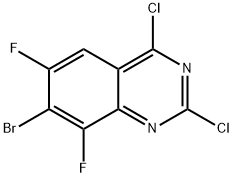 7-bromo-2,4-dichloro-6,8-difluoroquinazoline Structure