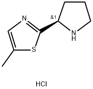 (R)-5-methyl-2-(pyrrolidin-2-yl)thiazole hydrochloride Structure