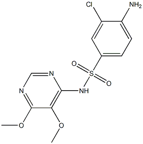 4-amino-3-chloro-N-(5,6-dimethoxypyrimidin-4-yl)benzenesulfonamide Structure