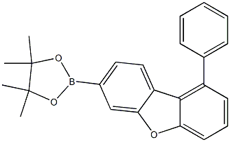 4,4,5,5-tetramethyl-2-(9-phenyldibenzo[b,d]furan-3-yl)-1,3,2-dioxaborolane 구조식 이미지