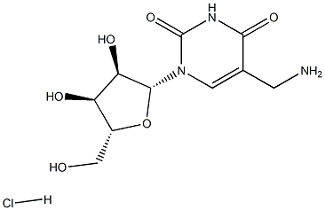 5-Aminomethyl uridine hydrochloride 구조식 이미지