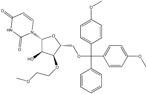 5'-O-(4,4'-Dimethoxytrityl)-3'-O-(2-methoxyethyl) uridine 구조식 이미지