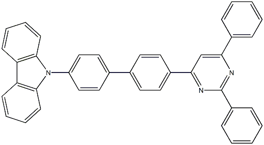 9-[4'-(2,6-Diphenyl-pyrimidin-4-yl)-biphenyl-4-yl]-9H-carbazole Structure