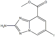 2-Amino-6-iodo-[1,2,4]triazolo[1,5-a]pyridine-8-carboxylic acid methyl ester Structure