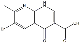 6-Bromo-7-methyl-4-oxo-1,4-dihydro-[1,8]naphthyridine-3-carboxylic acid Structure