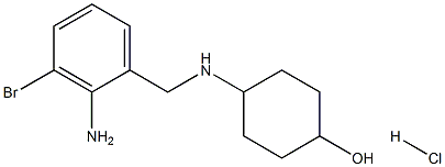 (1s,4s)-4-((2-amino-3-bromobenzyl)amino)cyclohexan-1-ol hydrochloride Structure