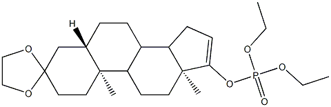 (5S,10S,13S)-10,13-dimethyl-1,2,4,5,6,7,8,9,10,11,12,13,14,15-tetradecahydrospiro[cyclopenta[a]phenanthrene-3,2'-[1,3]dioxolan]-17-yl diethyl phosphate Structure