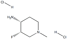 cis-3-fluoro-1-methylpiperidin-4-amine dihydrochloride 구조식 이미지