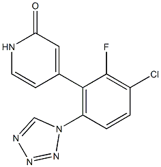 4-(3-chloro-2-fluoro-6-(1H-tetrazol-1-yl)phenyl)pyridin-2(1H)-one Structure
