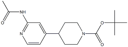 tert-Butyl 4-(2-acetamidopyridin-4-yl)piperidine-1-carboxylate 구조식 이미지