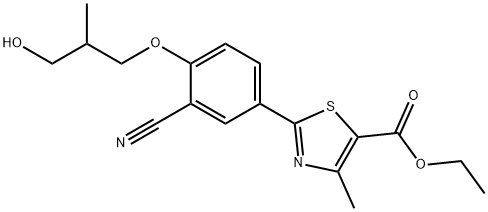2-[3-Cyano-4-(3-hydroxy-2-methylpropoxy)phenyl]-4-methyl-5-thiazolecarboxylic Acid Ethyl Ester Structure