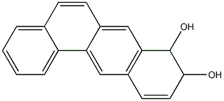 (-)-8,9-Dihydroxy-8,9-dihydrobenz[a]anthracene Structure