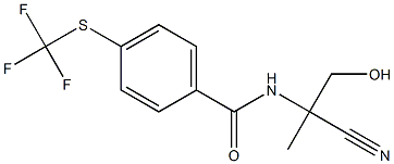 N-(1-Cyano-2-hydroxy-1-methylethyl)-4-[(trifluoromethyl)thio]-benzamide 구조식 이미지