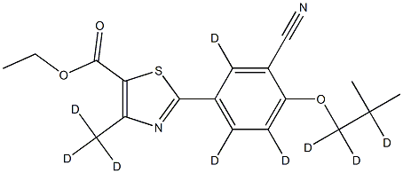 Ethyl 2-(3-Cyano-4-isobutoxyphenyl)-4-methyl-5-thiazolecarboxylate-d9 Structure