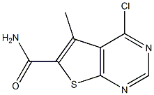 4-Chloro-5-methyl-thieno[2,3-d]pyrimidine-6-carboxylic acid amide Structure