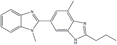 2-n-propyl-4-methyl-6-(1-methylbenzimidazol-2-yl)benzimidazole Structure