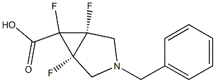 (1R,5S,6s)-3-benzyl-1,5,6-trifluoro-3-azabicyclo[3.1.0]hexane-6-carboxylic acid 구조식 이미지