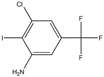 3-Chloro-2-iodo-5-trifluoromethyl-phenylamine 구조식 이미지