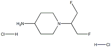 1-(1,3-difluoropropan-2-yl)piperidin-4-amine dihydrochloride Structure