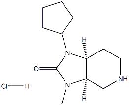 (3aR,7aS)-1-cyclopentyl-3-methylhexahydro-1H-imidazo[4,5-c]pyridin-2(3H)-one hydrochloride Structure