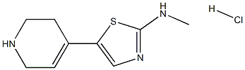 N-methyl-5-(1,2,3,6-tetrahydropyridin-4-yl)thiazol-2-amine hydrochloride Structure