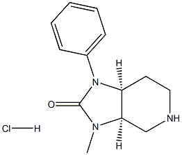 (3aR,7aS)-3-methyl-1-phenylhexahydro-1H-imidazo[4,5-c]pyridin-2(3H)-one hydrochloride Structure