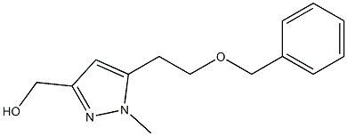 (5-(2-(benzyloxy)ethyl)-1-methyl-1H-pyrazol-3-yl)methanol 구조식 이미지