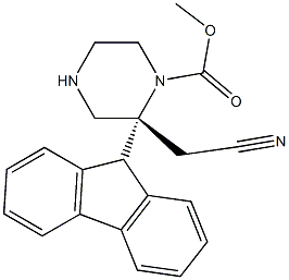 (9H-fluoren-9-yl)methyl (R)-2-(cyanomethyl)piperazine-1-carboxylate Structure