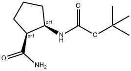 Cis-tert-butyl-2-carbamoylcyclopentylcarbamate 구조식 이미지