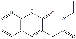 (1,2-Dihydro-2-oxo-1,8-naphthyridin-3-yl)acetic acid ethyl ester Structure