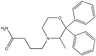 2,2-diphenyl-3-methyl-4-morpholinebutanamide 구조식 이미지