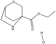 2-Oxa-5-aza-bicyclo2.2.2octane-4-carboxylic acid ethyl ester hydrochloride 구조식 이미지