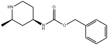 (2R,4R)-(2-Methyl-piperidin-4-yl)-carbamic acid benzyl ester Structure