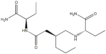 (R)-N-((S)-1-amino-1-oxobutan-2-yl)-3-((((S)-1-amino-1-oxobutan-2-yl)amino)methyl)hexanamide Structure