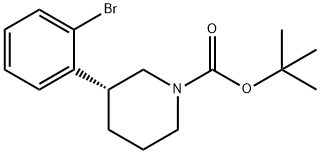 tert-butyl (R)-3-(2-bromophenyl)piperidine-1-carboxylate Structure