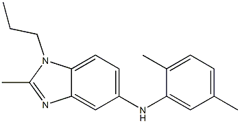 (2,5-DIMETHYL-PHENYL)-(2-METHYL-1-PROPYL-1H-BENZOIMIDAZOL-5-YL)-AMINE Structure