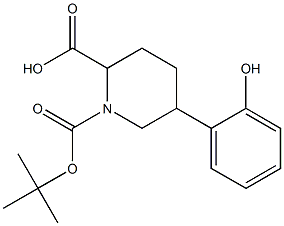 1-(TERT-BUTOXYCARBONYL)-5-(2-HYDROXYPHENYL)PIPERIDINE-2-CARBOXYLIC ACID 구조식 이미지