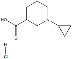 1-CYCLOPROPYL-PIPERIDINE-3-CARBOXYLIC ACID HYDROCHLORIDE Structure