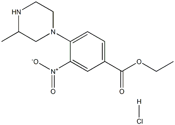 ETHYL 4-(3-METHYLPIPERAZIN-1-YL)-3-NITROBENZOATE HYDROCHLORIDE 구조식 이미지