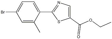 2-(4-BROMO-2-METHYL-PHENYL)-THIAZOLE-5-CARBOXYLIC ACID ETHYL ESTER 구조식 이미지
