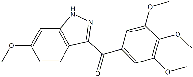 (6-methoxy-1H-indazol-3-yl)-(3,4,5-trimethoxyphenyl)methanone Structure