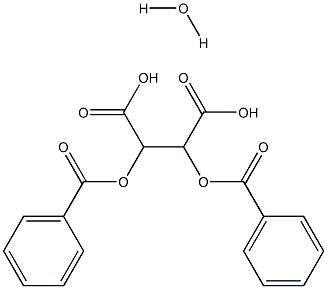 L-(-)-dibenzoyltartaric acid (monohydrate) Structure