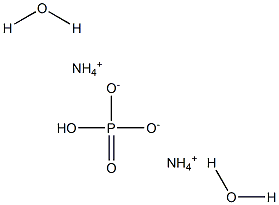 Ammonium hydrogen orthophosphate dihydrate 구조식 이미지