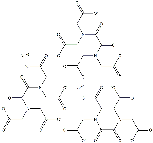 Dioxoneptunium(VI) trihydrogen EDTA Structure